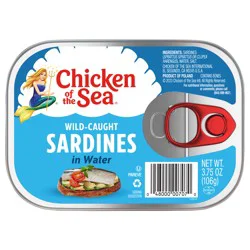 Chicken of the Sea Wild Caught Sardines in Water 3.75 oz