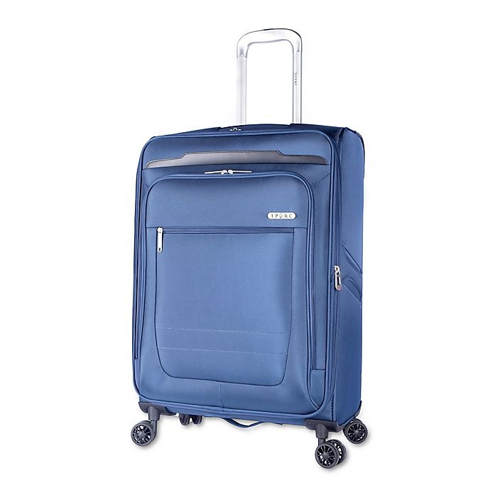 slide 1 of 5, Traveler's Club Luggage Travelers Club Voyager II Spinner - Navy, 24 in