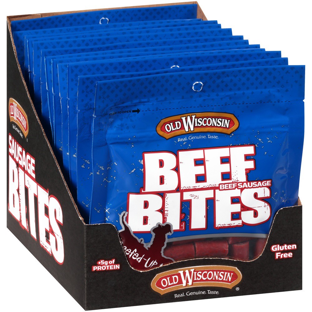 slide 6 of 8, Old Wisconsin Beef Snack Bites, 3.5 oz