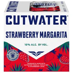 Cutwater Spirits Strawberry Margarita Tequila 4 ea