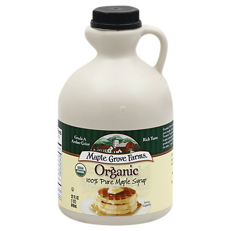 slide 1 of 1, Maple Grove Farms Organic Pure Syrup, 32 oz