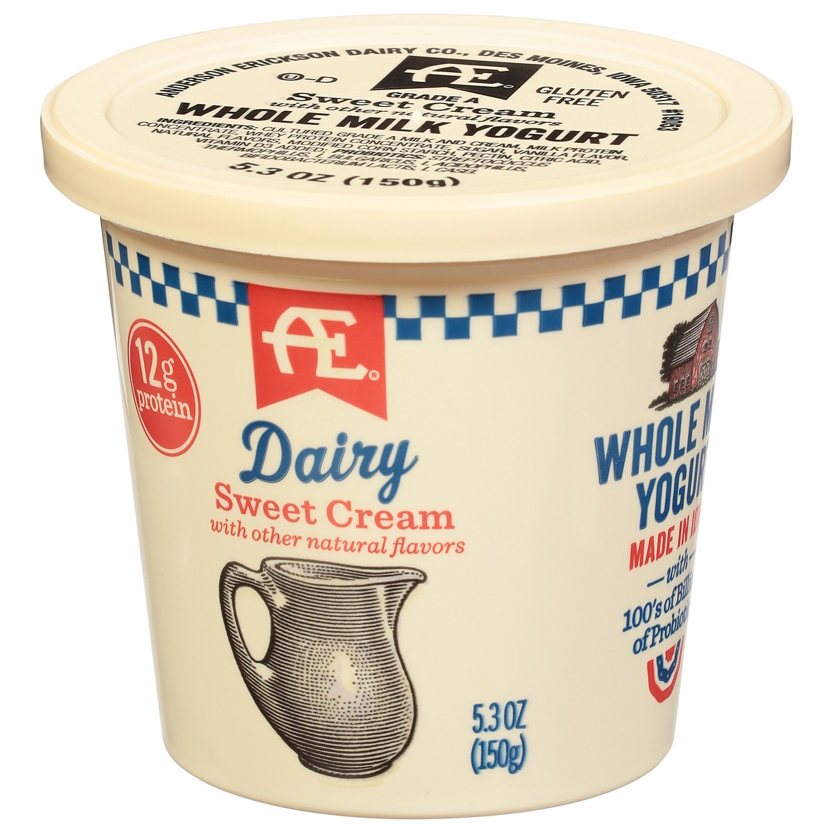 slide 2 of 4, AE Dairy Whole Milk Sweet Cream Yogurt 5.3 oz, 5.3 oz