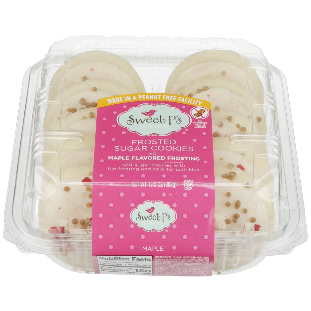 slide 1 of 1, Sweet P's Bake Shop Frosted Sugar Cookies With Maple Flavored Frosting, 13.5 oz