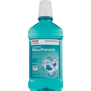 slide 1 of 1, CVS Health Antiseptic Mouthwash Blue Mint, 16.9 fl oz