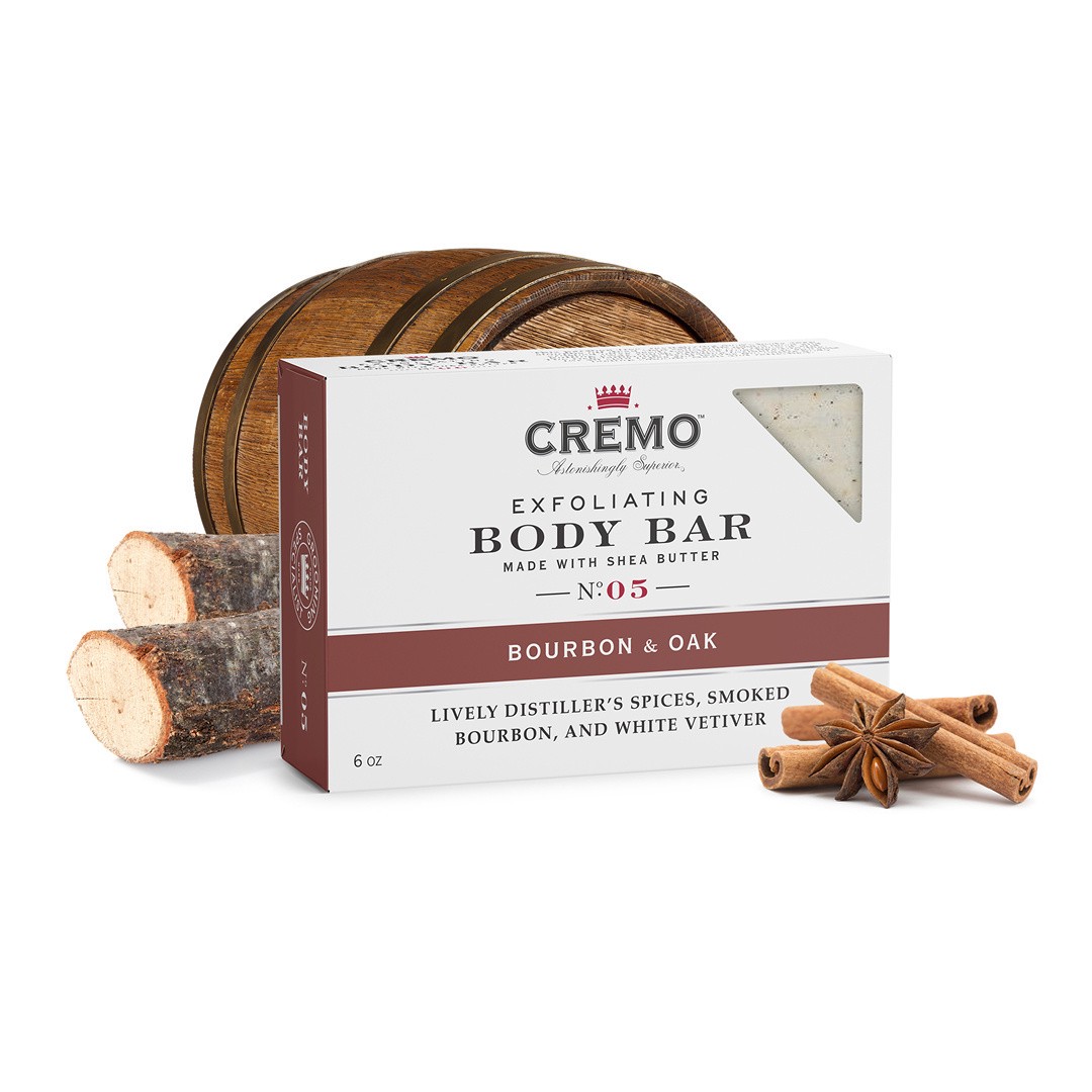 slide 6 of 6, Cremo Body Bar, Bourbon and Oak, 6oz, 6 oz