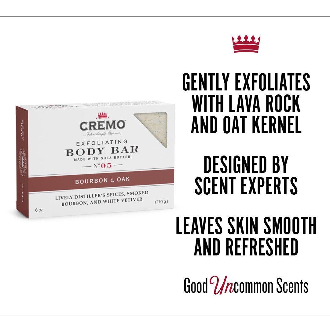 slide 4 of 6, Cremo Body Bar, Bourbon and Oak, 6oz, 6 oz