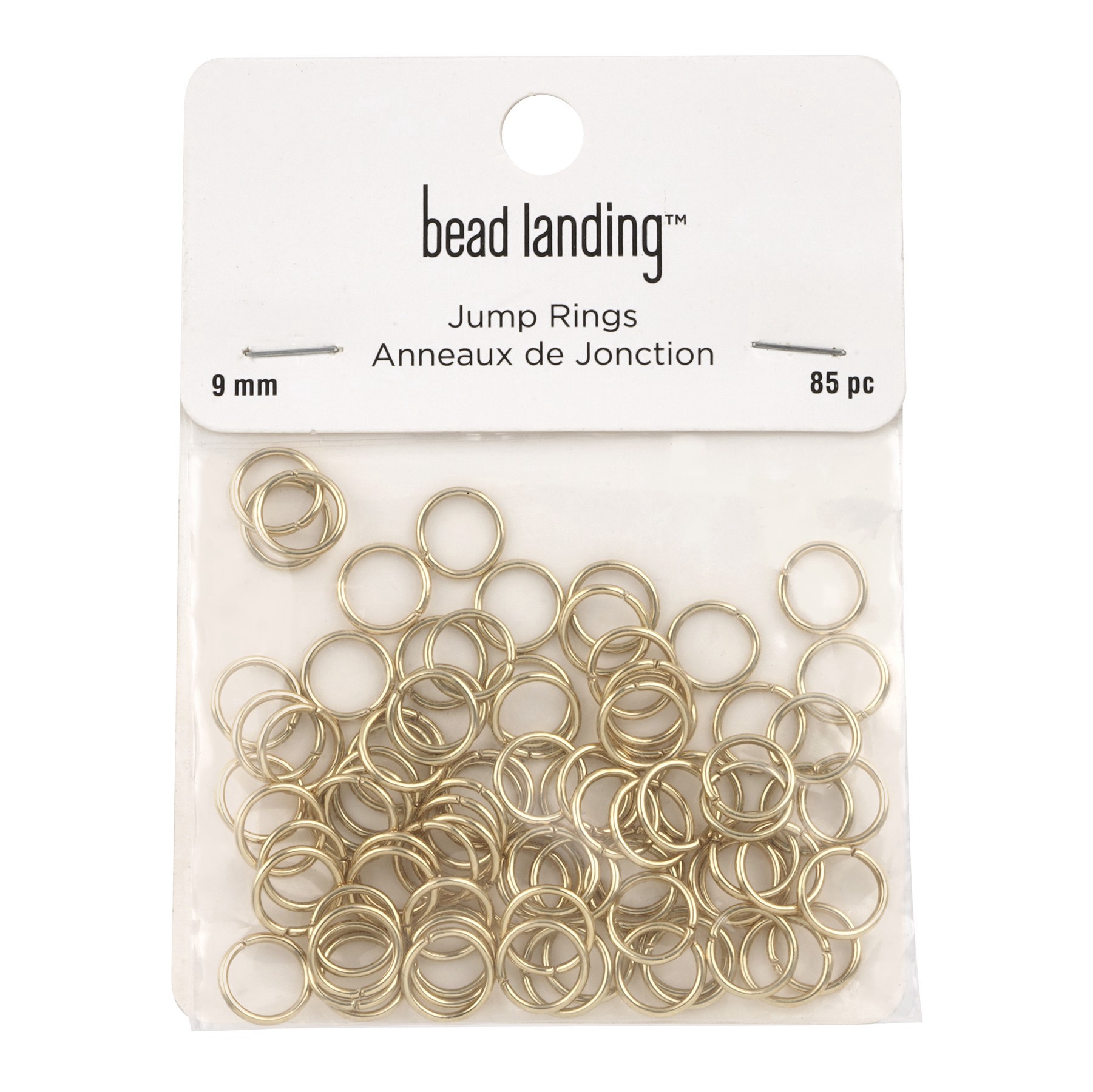 slide 2 of 2, 9mm Gold Jump Rings, 85ct. By Bead Landing, 9 mm
