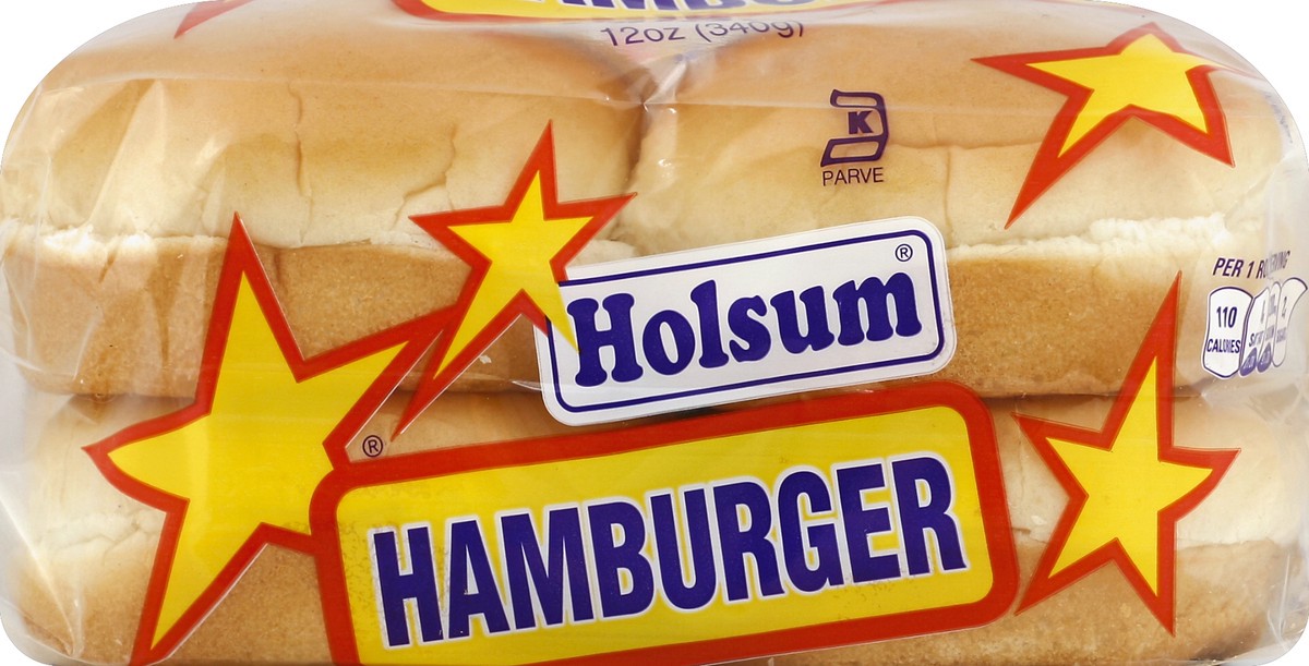 slide 4 of 5, Holsum Hamburger Rolls, 12 oz