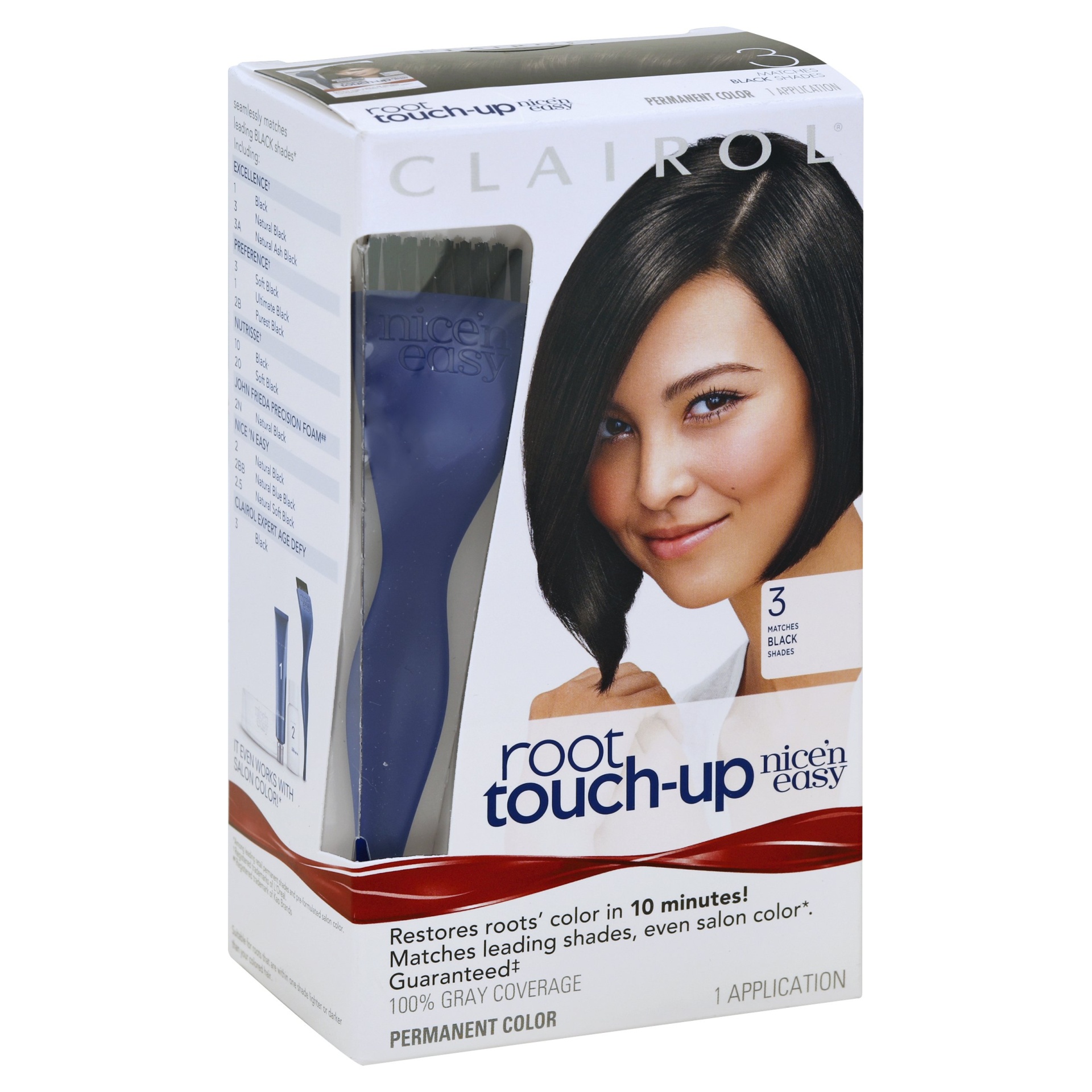 slide 1 of 4, Clairol Root Touch Up Black Rtu # 3 Hair Color, 1 kit