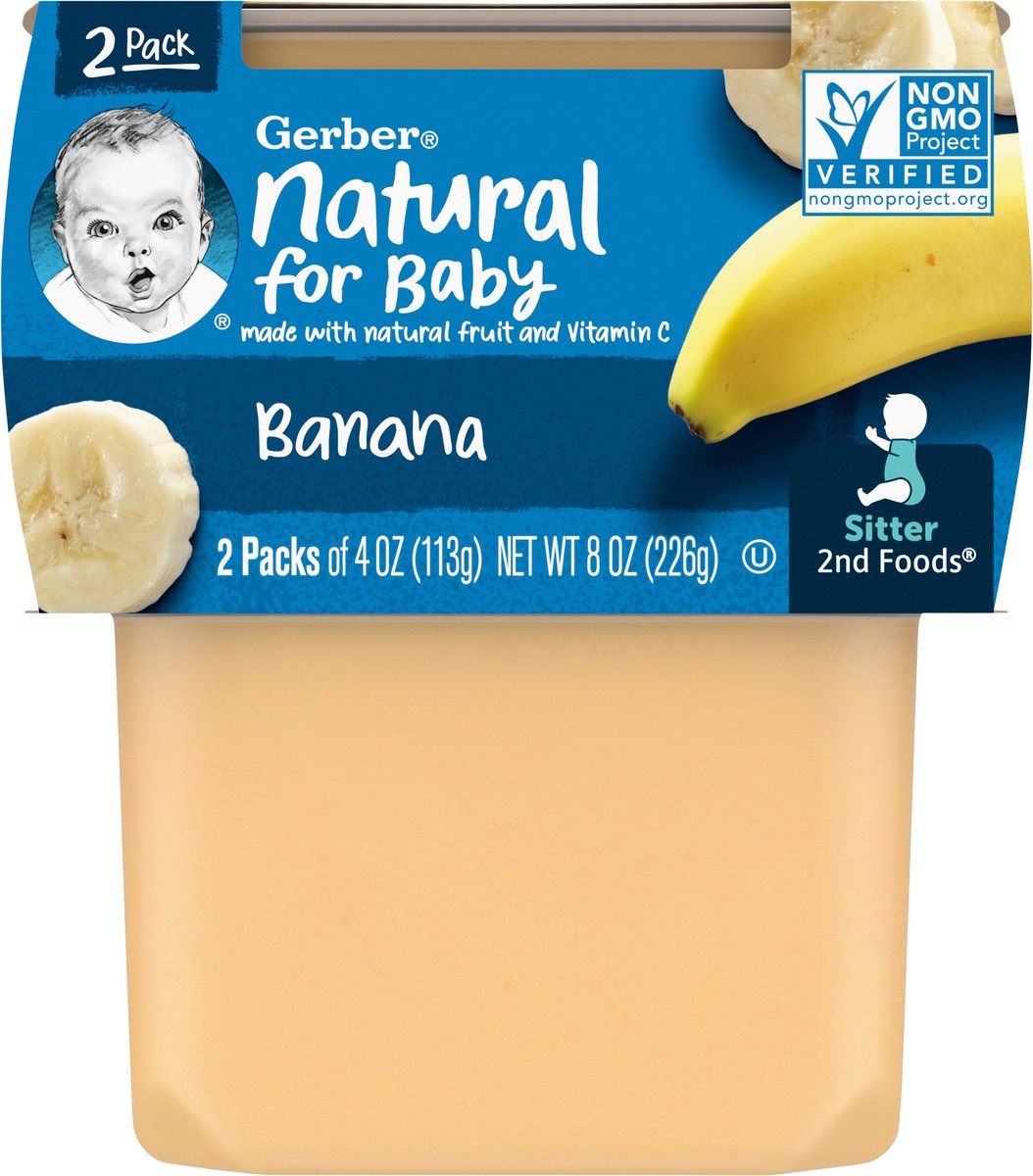 slide 6 of 9, Gerber Natural for Baby Banana 2 - 4 oz Tubs, 2 ct