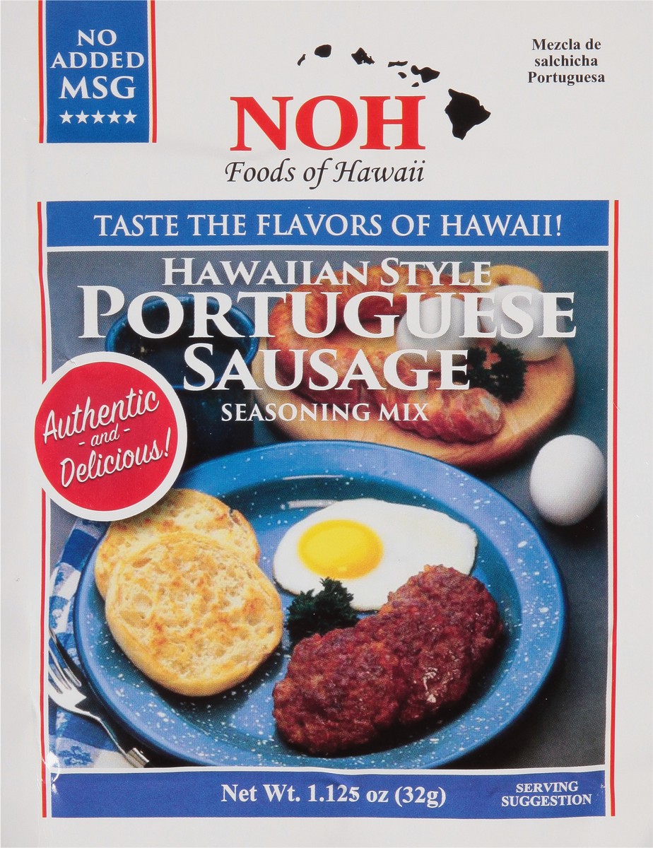 slide 11 of 12, GROCERY-DSD Hawaiian Style Portuguese Sausage Seasoning Mix (Packet), 1.125 oz