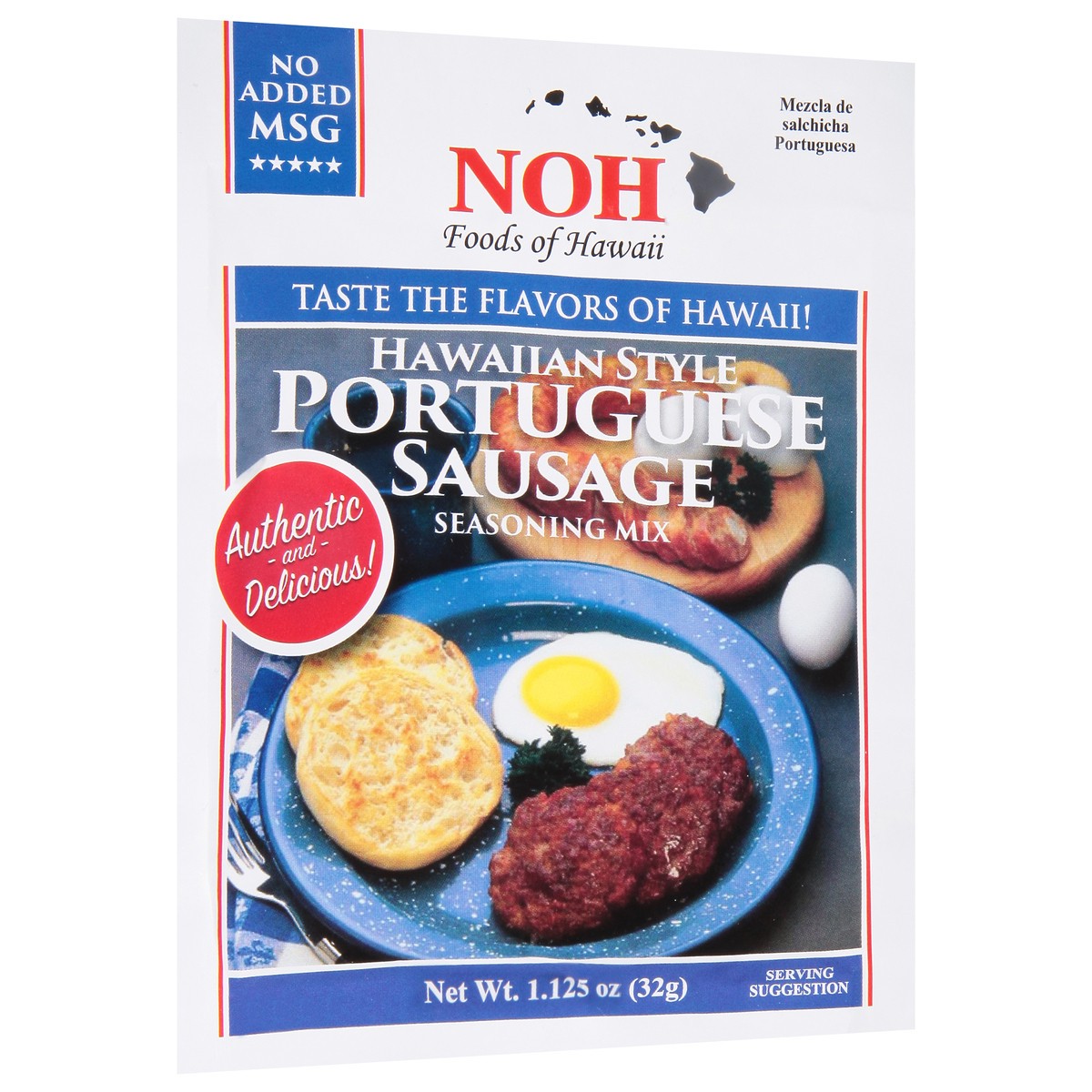 slide 4 of 12, GROCERY-DSD Hawaiian Style Portuguese Sausage Seasoning Mix (Packet), 1.125 oz