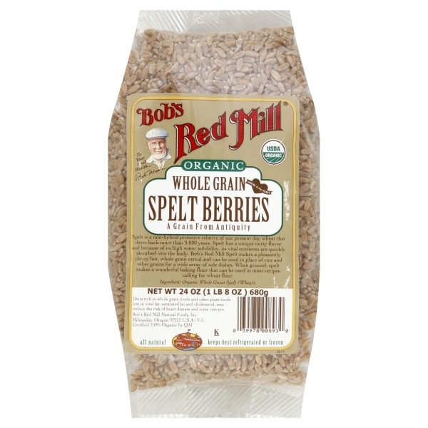 slide 1 of 1, Bob's Red Mill Organic While Grain Spelt Berries, 24 oz