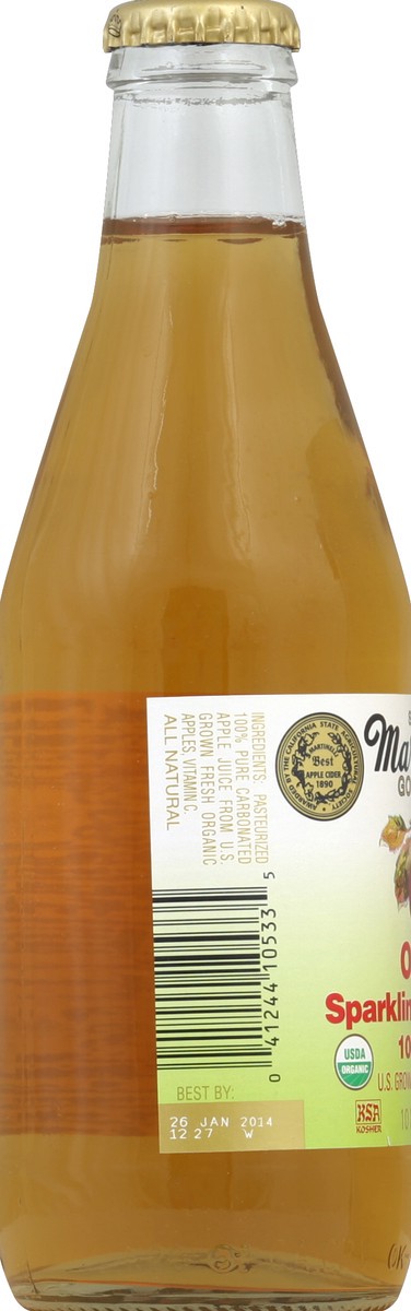 slide 2 of 4, Martinelli's Gold Medal Organic Sparkling Apple 100% Juice 10 fl oz, 10 fl oz