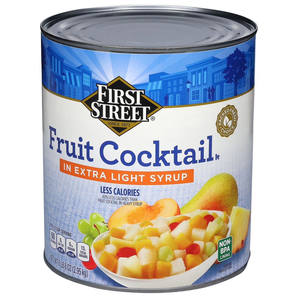 slide 2 of 4, First Street Fruit Cocktail, 104 oz