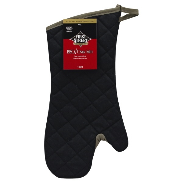 slide 1 of 1, First Street BBQ Mitt Black, 1 ct