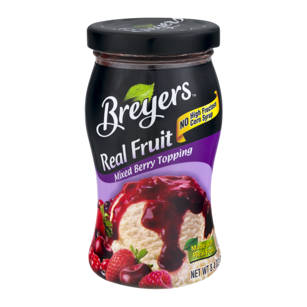 slide 1 of 2, Breyers Real Fruit Mixed Berry Topping, 8.4 oz