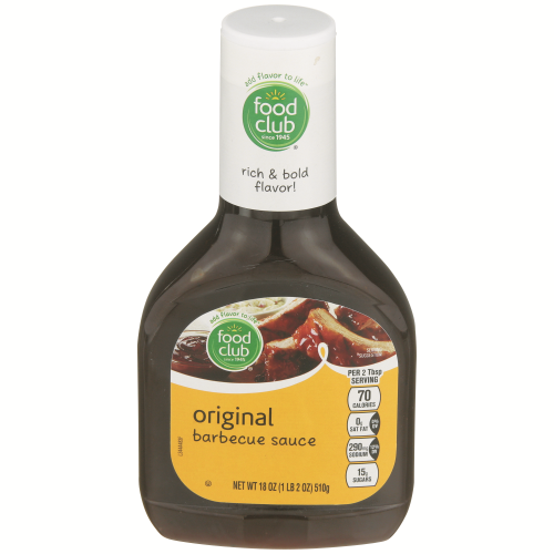 slide 1 of 1, Food Club BBQ Sauce Sweet and Tangy Original, 18 oz