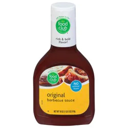 Food Club BBQ Sauce Sweet and Tangy Original - 18 oz