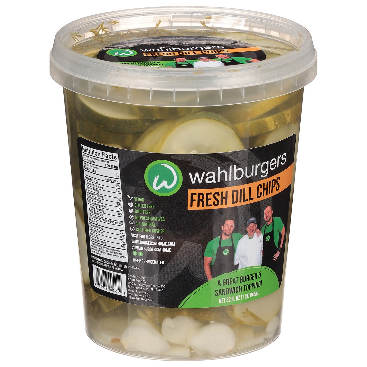 slide 6 of 9, Wahlburgers Fresh Dill Chips Pickles 32 fl oz, 32 fl oz