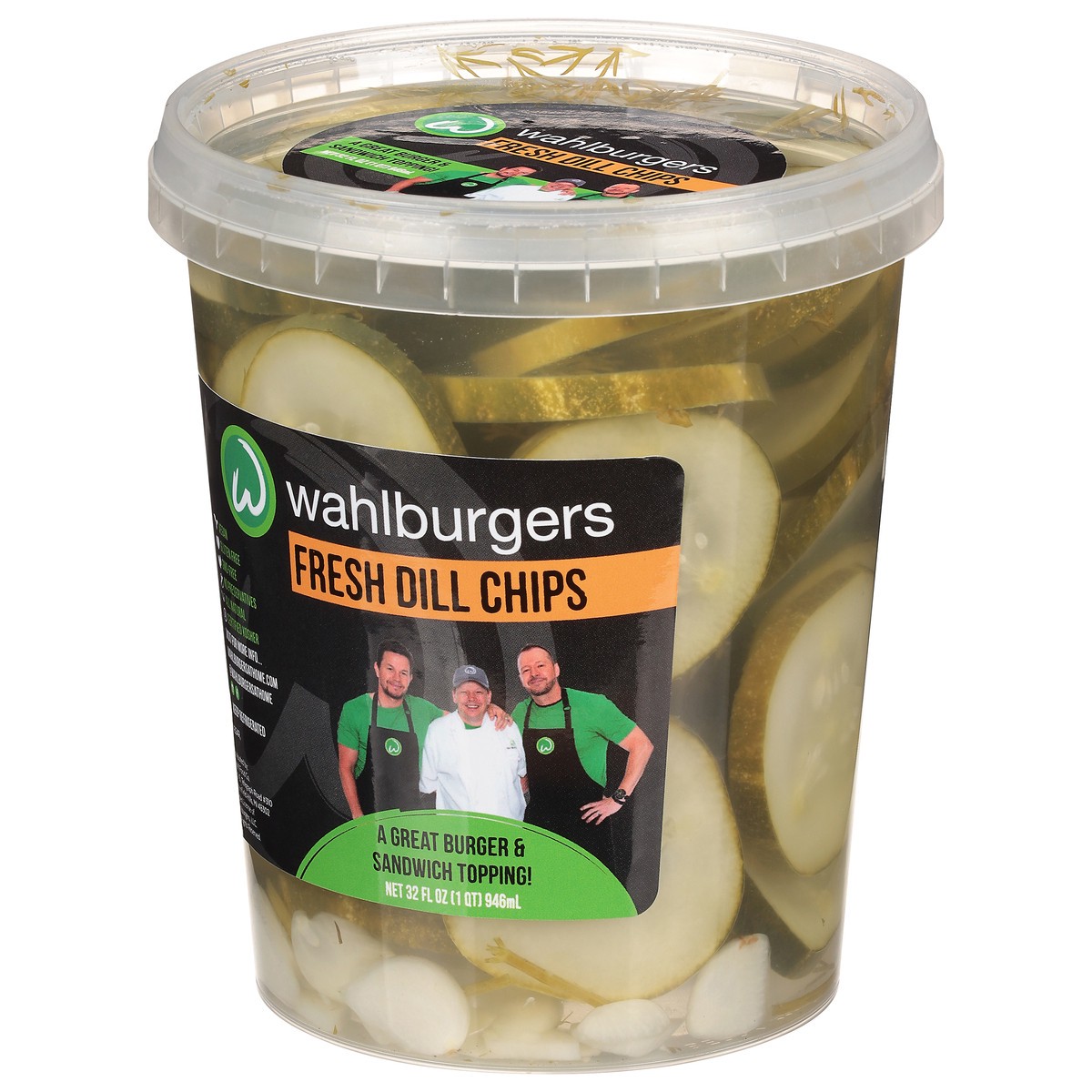 slide 9 of 9, Wahlburgers Fresh Dill Chips Pickles 32 fl oz, 32 fl oz