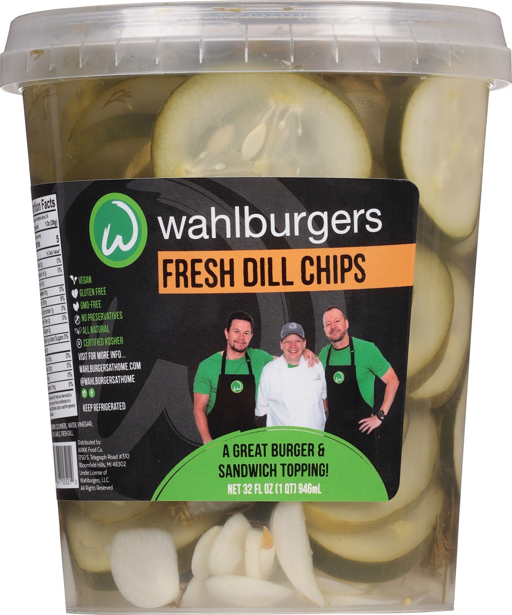 slide 2 of 9, Wahlburgers Fresh Dill Chips Pickles 32 fl oz, 32 fl oz