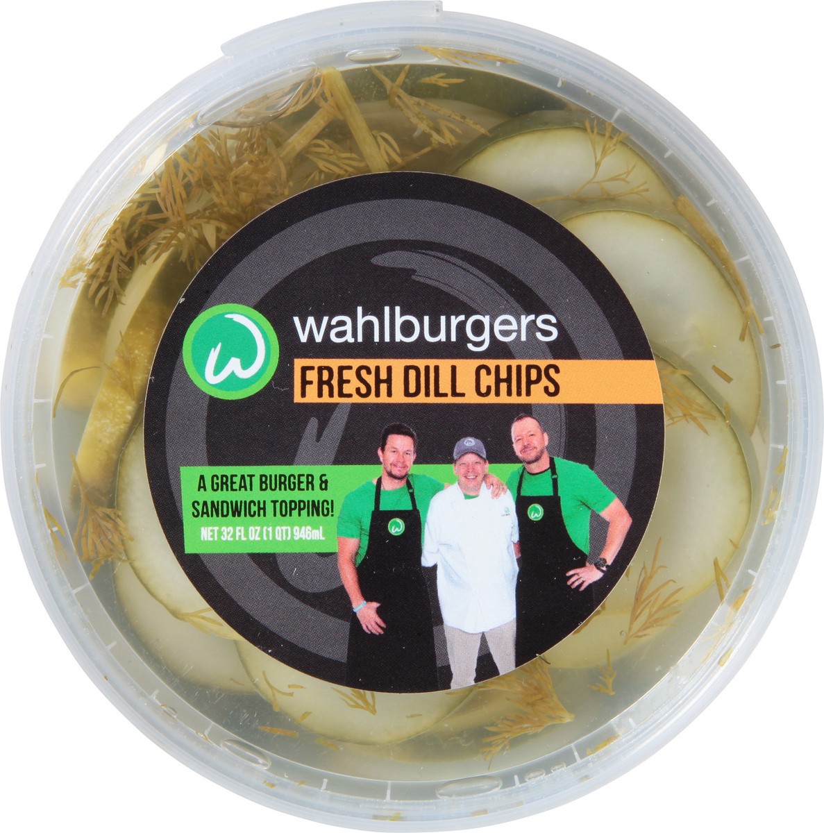 slide 7 of 9, Wahlburgers Fresh Dill Chips Pickles 32 fl oz, 32 fl oz