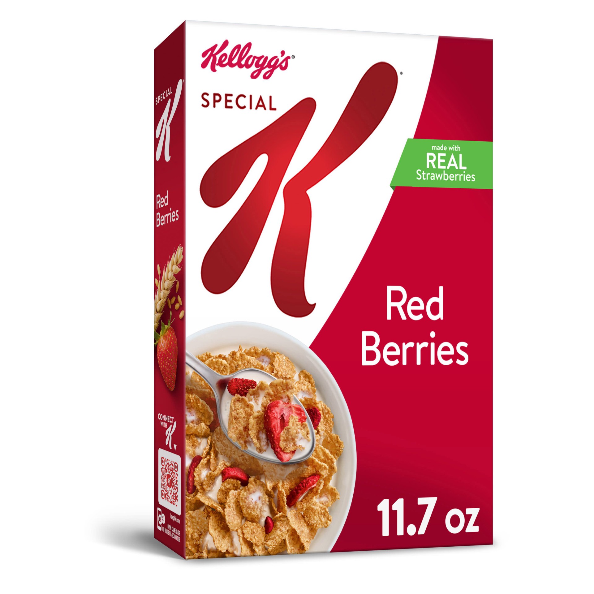 slide 1 of 10, Special K Breakfast Cereal, Family Breakfast, Fiber Cereal, Red Berries, 11.7oz Box, 11.7 oz