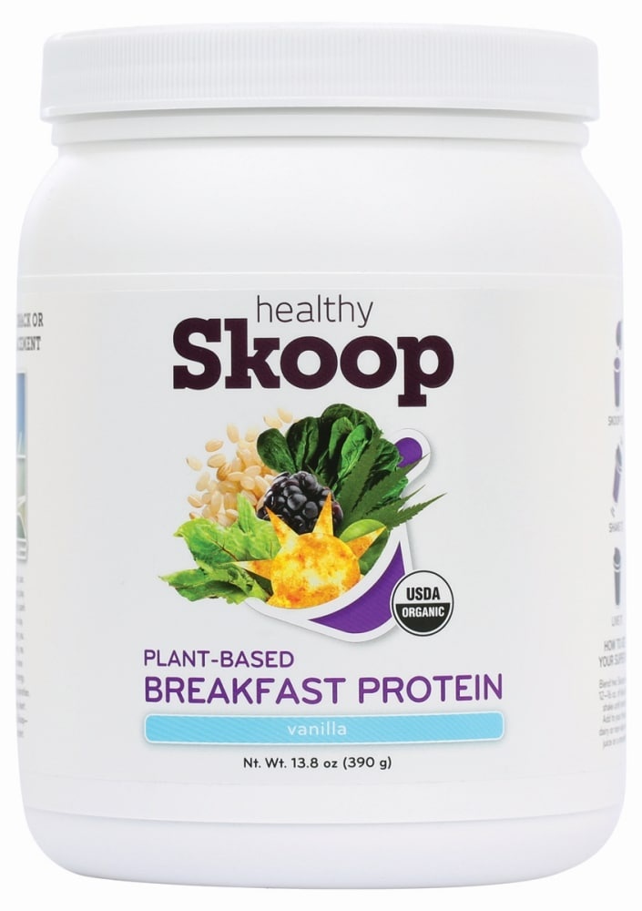 slide 1 of 1, Healthy Skoop Organic Protein Powder - Vanilla, 13.8 oz