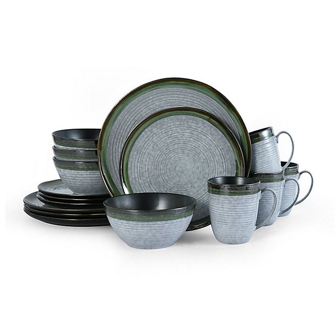 slide 1 of 1, Mikasa Willa Dinnerware Set - Green, 16 ct