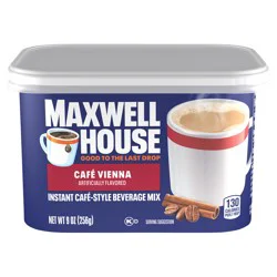 Maxwell House Instant Cafe-Style Beverage Mix, Easy to Prepare, 1 Canister, for Quick Morning Coffee or Afternoon Treat, Cafe Vienna, Kosher Dairy, 9 oz
