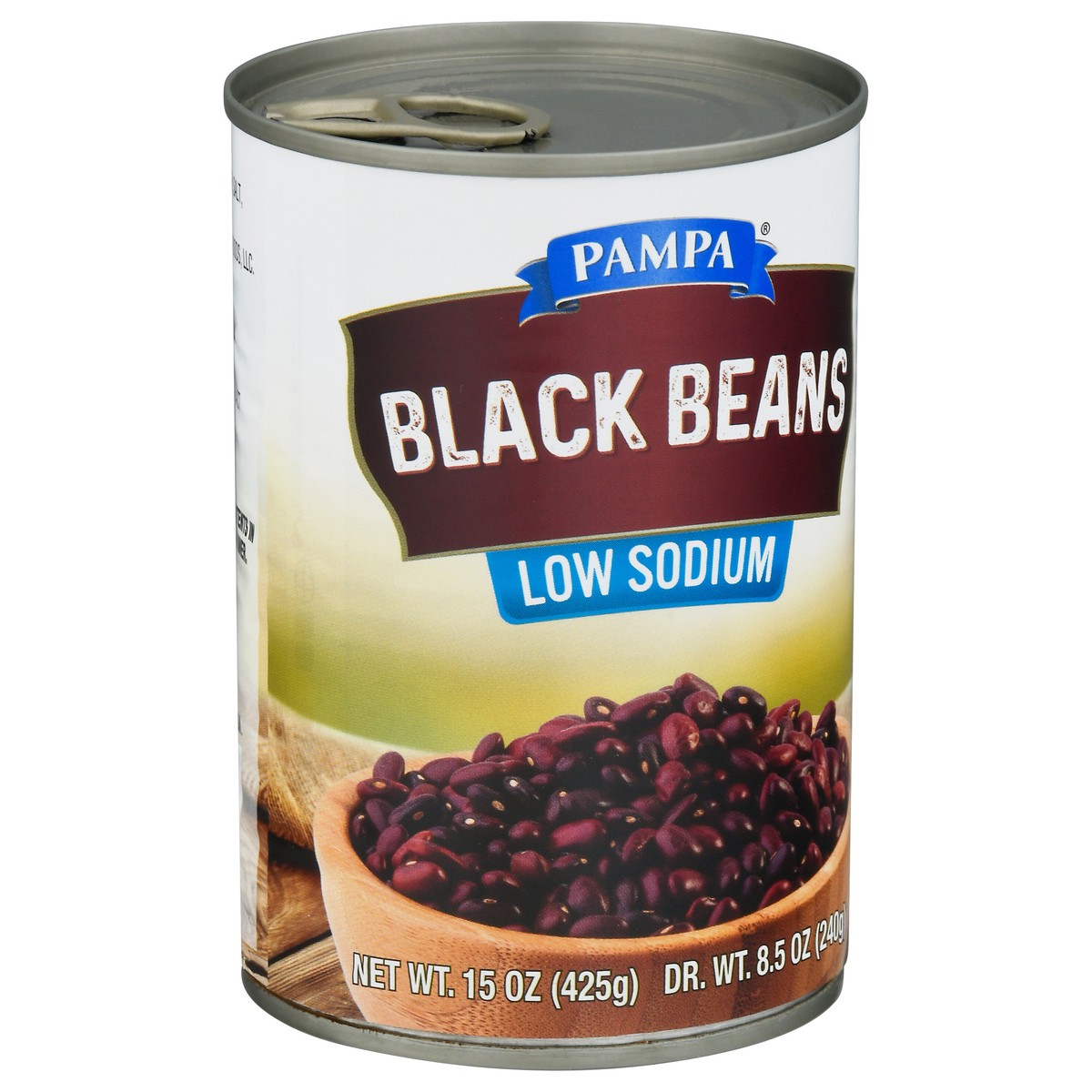 slide 2 of 9, Pampa Low Sodium Black Beans 15 oz, 15 oz