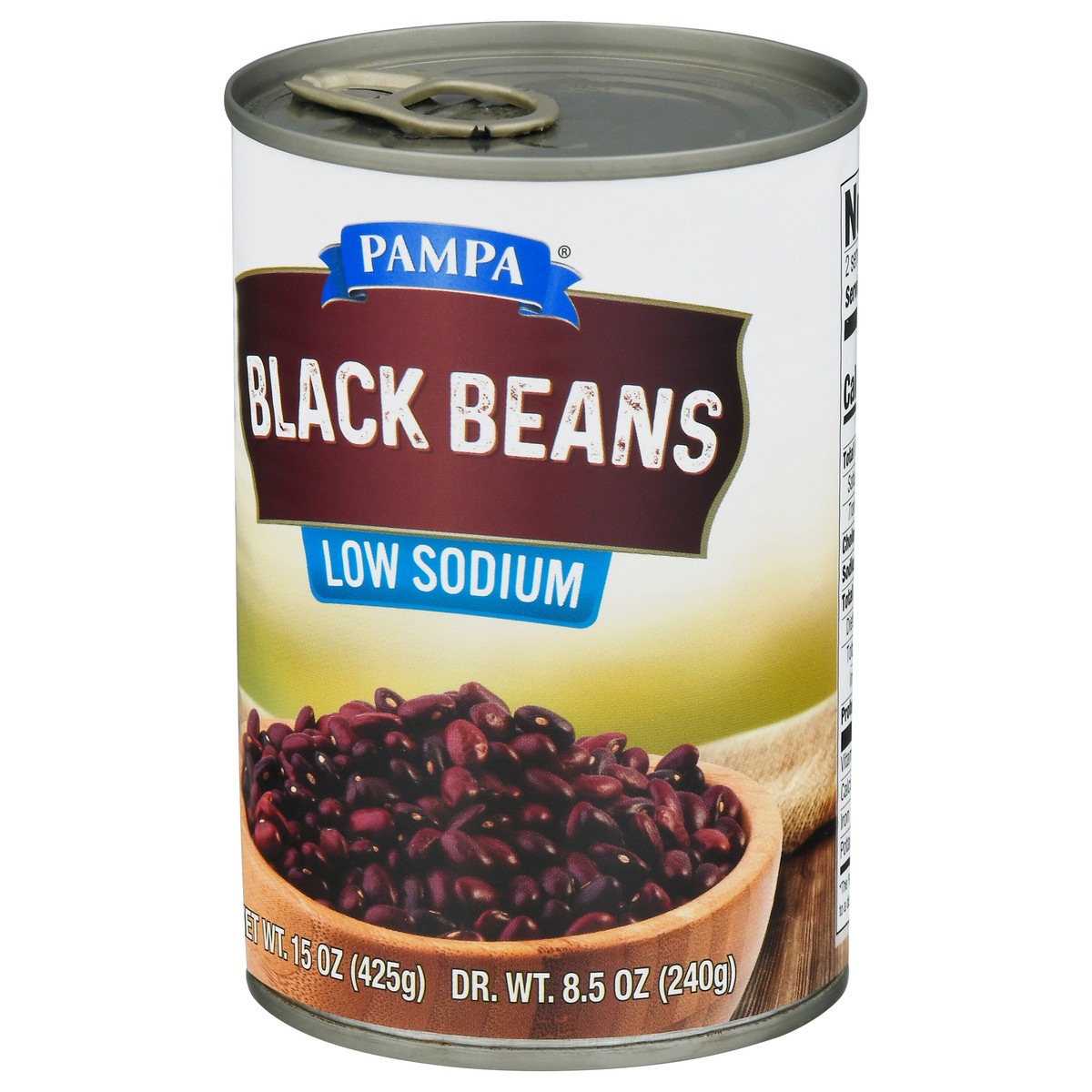 slide 6 of 9, Pampa Low Sodium Black Beans 15 oz, 15 oz