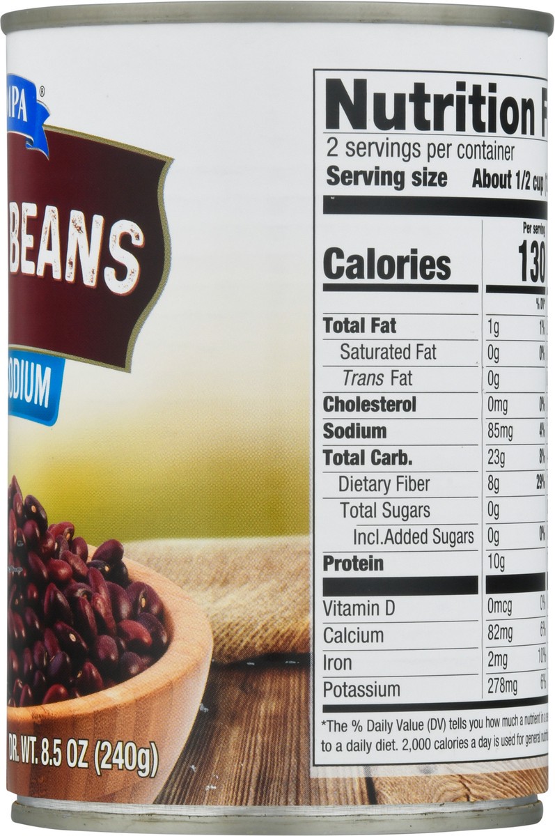 slide 7 of 9, Pampa Low Sodium Black Beans 15 oz, 15 oz