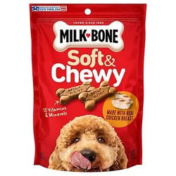 Milk-Bone Dog Snacks Soft & Chewy Chicken Recipe Pouch - 5.6 Oz