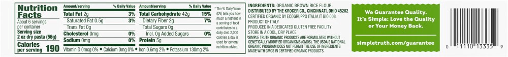 slide 4 of 4, Simple Truth Gluten Free Organic Brown Rice Spaghetti Pasta, 12 oz
