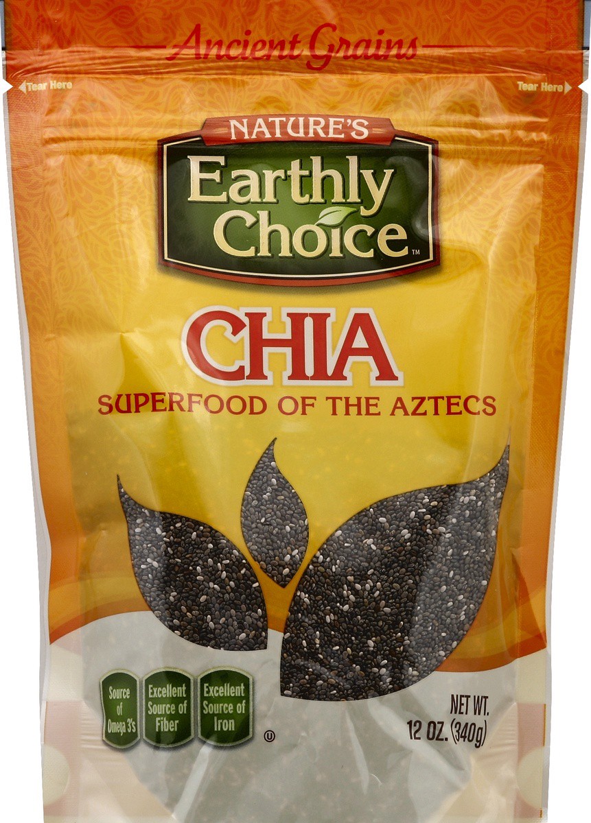 slide 2 of 2, Nature's Earthly Choice Ancient Grains Chia Seeds, 12 oz