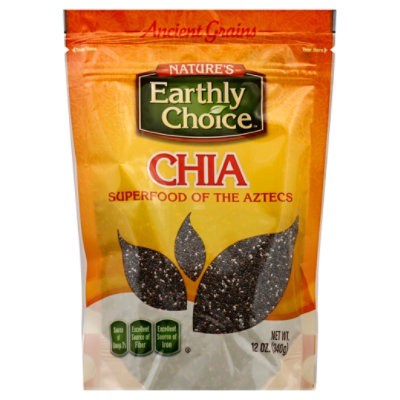 slide 1 of 2, Nature's Earthly Choice Ancient Grains Chia Seeds, 12 oz