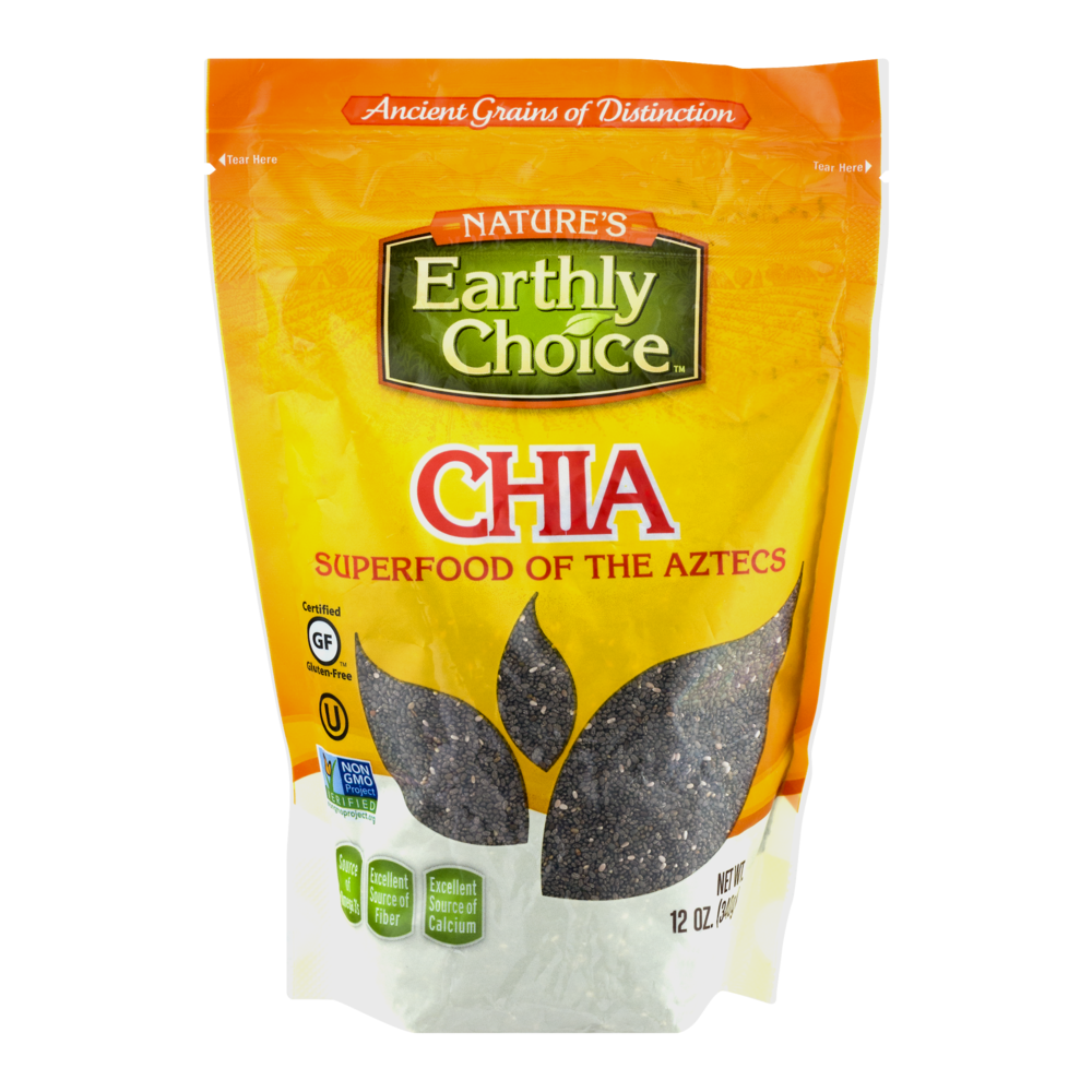 slide 1 of 1, Nature's Earthly Choice Ancient Grains Chia Seeds, 12 oz