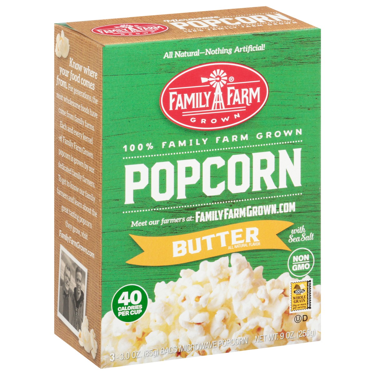 slide 8 of 9, Family Farm Grown Butter Popcorn Bag 9 oz, 9 oz