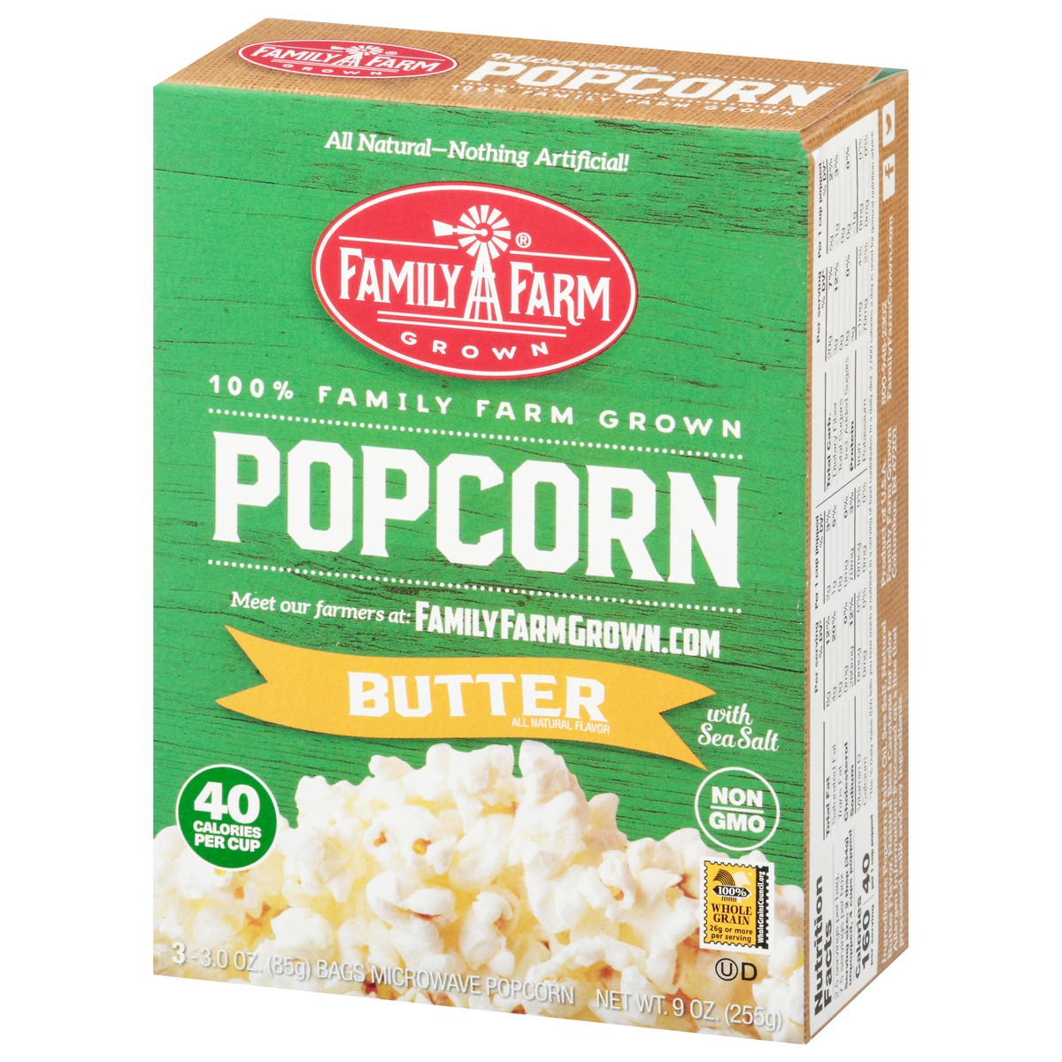 slide 3 of 9, Family Farm Grown Butter Popcorn Bag 9 oz, 9 oz