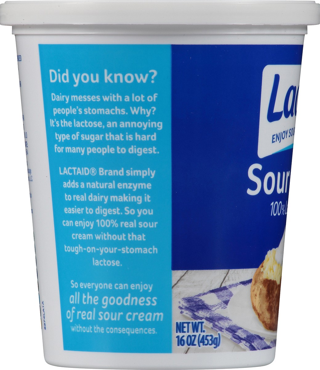 slide 2 of 8, Lactaid Sour Cream, 16 oz, 16 oz