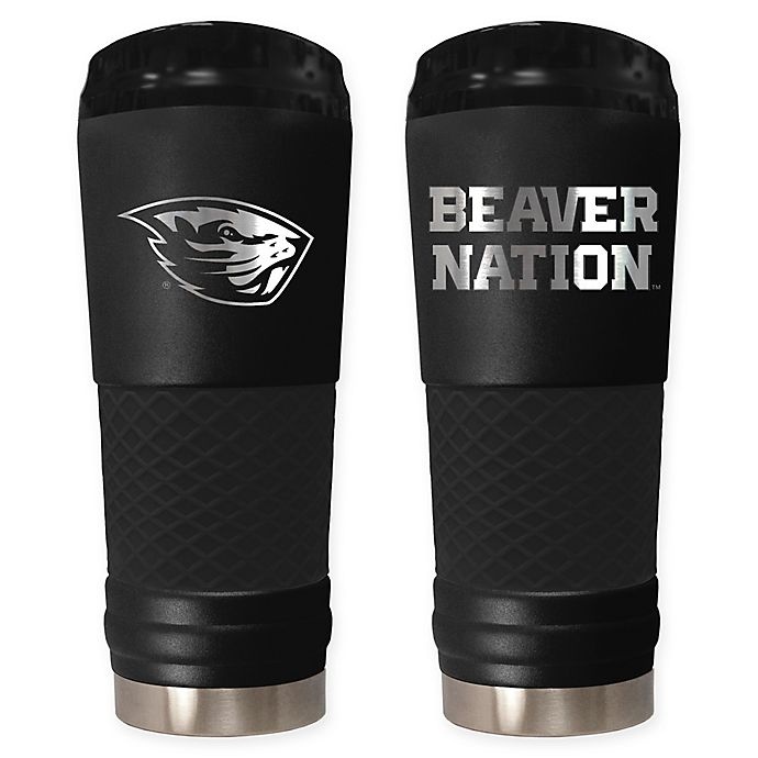 slide 1 of 1, NCAA Oregon State University Powder Coated Stealth Draft Tumbler, 24 oz