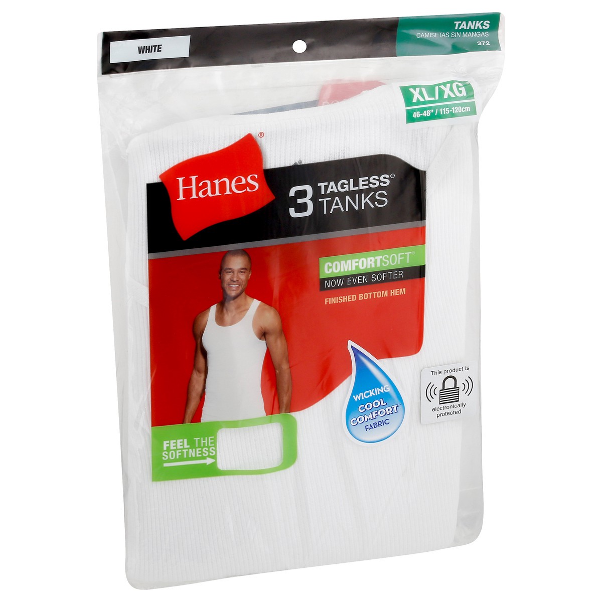 slide 4 of 9, Hanes XL/XG White Tagless Tanks 3 ea, 3 ct