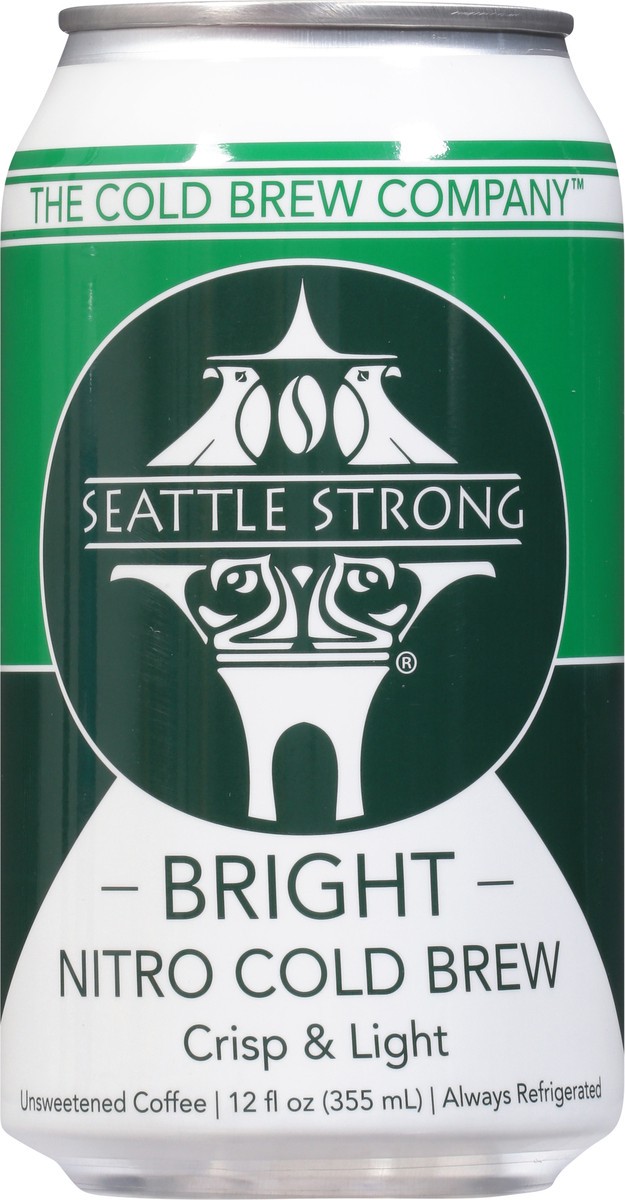 slide 5 of 12, Seattle Strong Nitro Cold Brew Unsweetened Bright Coffee - 12 fl oz, 12 fl oz