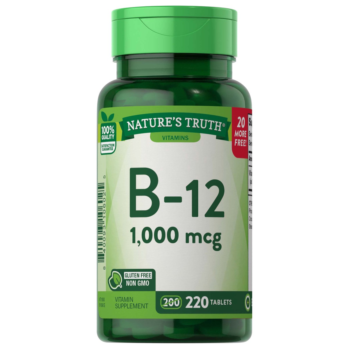 slide 1 of 5, Nature's Truth Vitamin B-12 1,000 mcg, 220 ct