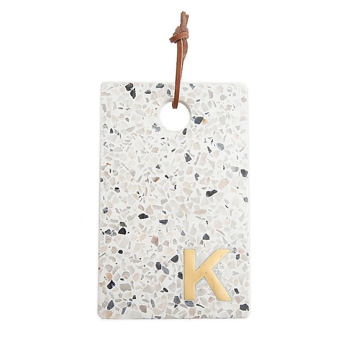 slide 1 of 3, Artisanal Kitchen Supply Terrazzo Monogram Letter K'' Cheese Board'', 1 ct