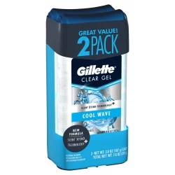Gillette Cool Wave Clear Gel Antiperspirant And Deodorant Twin Pack