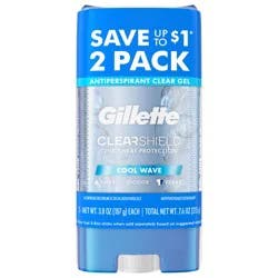 Gillette Clear Gel Antiperspirant and Deodorant for Men Cool Wave Scent Twin Pack - 2 of 3.8oz