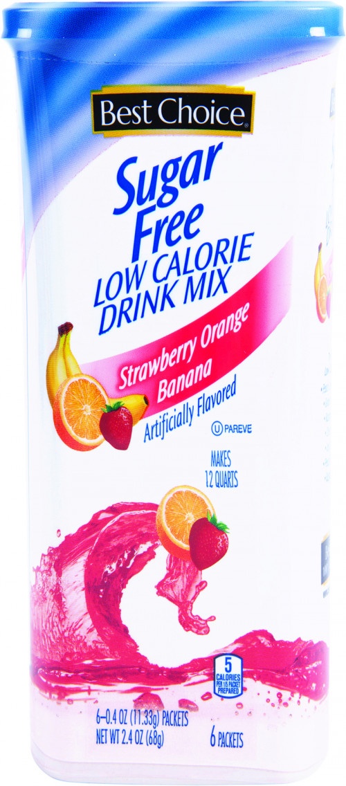 slide 1 of 1, Best Choice Sugar Free Low Calorie Drink Mix Strawberry Orange Banana - 12 qt, 12 qt